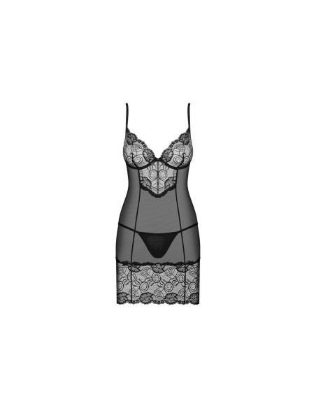 Chemise & String Alluria (L/XL) Obsessive Alluria Noir