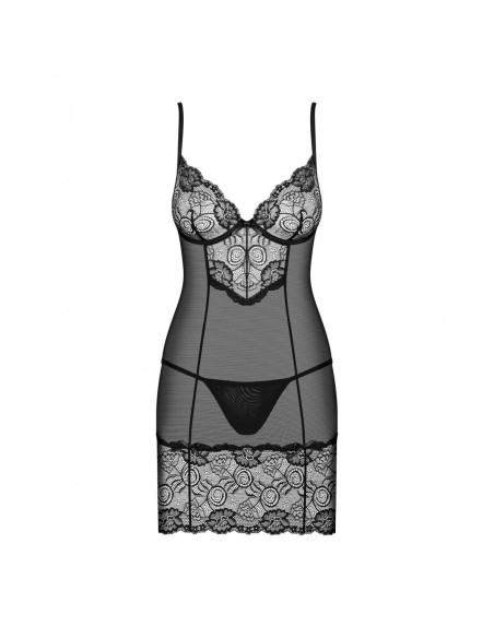 Chemise & String Alluria (L/XL) Obsessive Alluria Noir