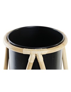Cache-pot DKD Home Decor Naturel Noir Métal Colonial Bambou (26 x 26 x 40 cm) 2
