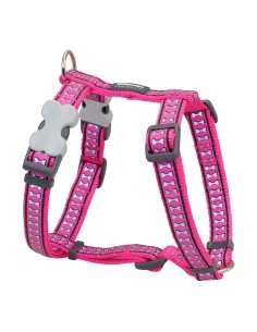 Harnais pour Chien Red Dingo Rose Os Réfléchissant 30-48 cm Fuchsia