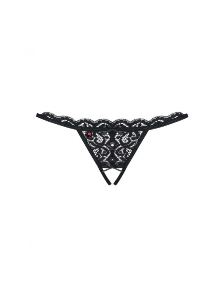 String en dentelle noire Obsessive 831-THC-1 L/XL