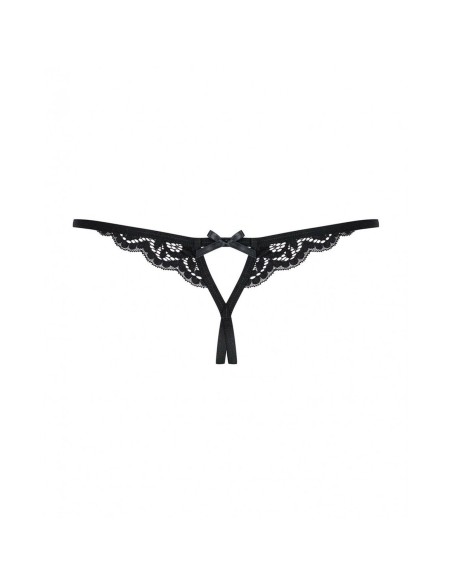 String en dentelle noire Obsessive 831-THC-1 L/XL