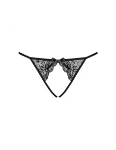 Culottes Obsessive Miamor crotchless panties L/XL Noir Dentelle
