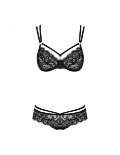 Ensemble de Lingerie Obsessive 860 Noir S/M 2