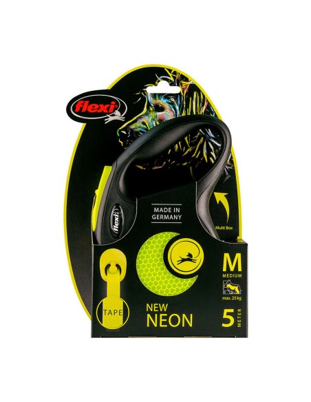 Laisse pour Chien Flexi NEW CLASSIC NEON 5 m Taille S