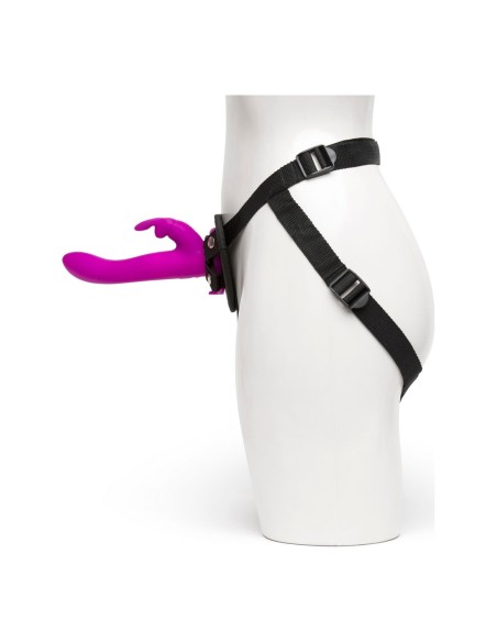 Vibromasseur Lapin Happy Rabbit Strap-On Harness Set Purple 12,7 cm