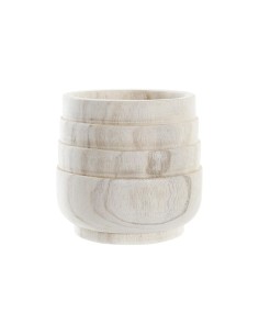 Cache-pot DKD Home Decor Marron Naturel Carré Boho 17 x 17 x 16 cm