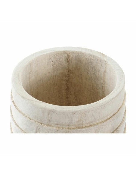 Cache-pot DKD Home Decor Marron Naturel Carré Boho 17 x 17 x 16 cm