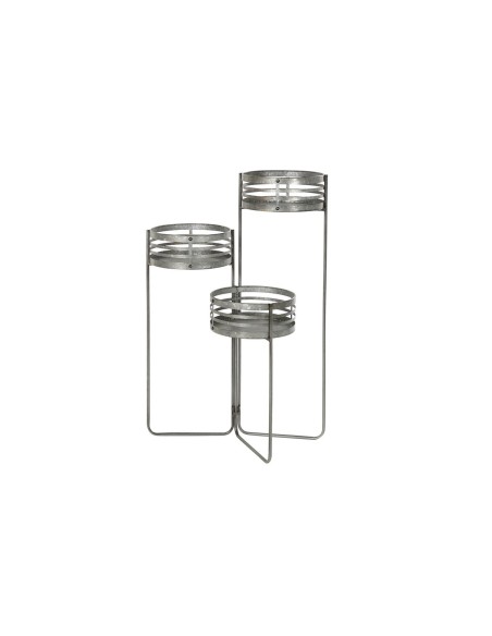 Cache-pot DKD Home Decor 3-en-1 Gris Métal Fer Loft (47 x 35 x 72 cm)