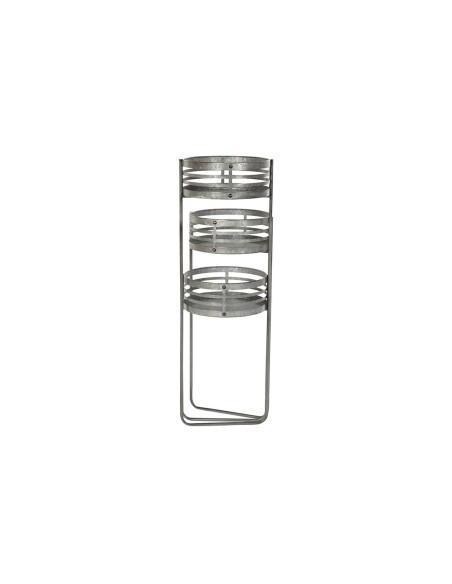 Cache-pot DKD Home Decor 3-en-1 Gris Métal Fer Loft (47 x 35 x 72 cm)