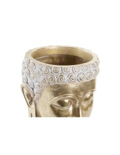 Cache-pot DKD Home Decor 17,5 x 17,5 x 21 cm Doré Buda Résine 2