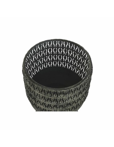 Set de pots de fleurs DKD Home Decor Usé 32 x 32 x 84 cm Métal (2 Unités)