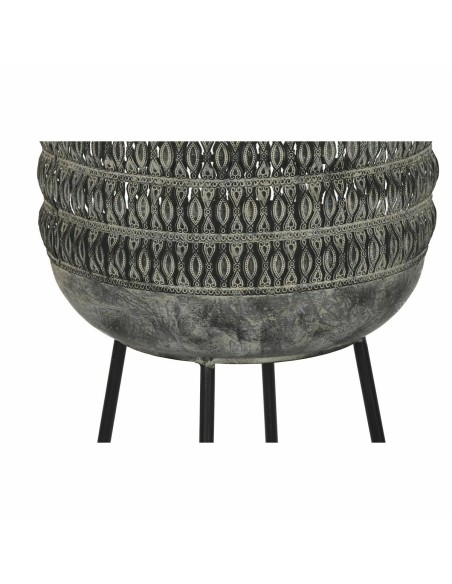 Set de pots de fleurs DKD Home Decor Usé 32 x 32 x 84 cm Métal (2 Unités)