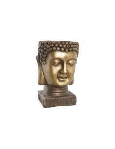 Cache-pot DKD Home Decor Fibre de Verre Doré Buda Oriental (25 x 25 x 36 cm)