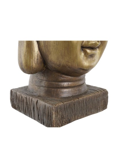Cache-pot DKD Home Decor Fibre de Verre Doré Buda Oriental (25 x 25 x 36 cm)