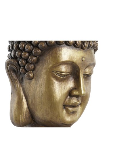Cache-pot DKD Home Decor Fibre de Verre Doré Buda Oriental (25 x 25 x 36 cm)