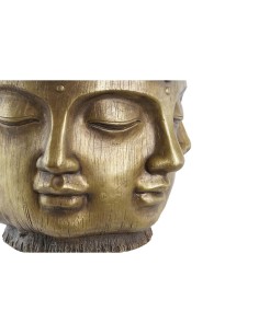 Cache-pot DKD Home Decor Doré Bois Magnésium Rond Buda Oriental 34 x 34 x 30 cm 30 x 34 x 30 cm 2