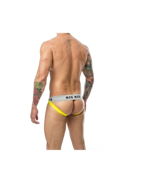 Tanga Mob Eroticwear Jaune Noir XXL