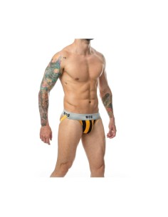 Tanga Mob Eroticwear Noir Orange XL