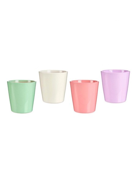 Pot Ibergarden LINCE-CLAROS Blanc Vert Rose Lila Argile 16,5 x 16 x 16,5 cm (120 Unités)