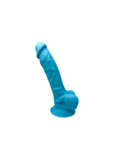 Gode réaliste Silexd Bleu