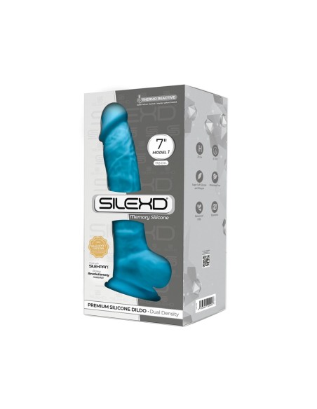 Gode réaliste Silexd Bleu