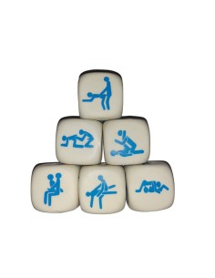 Jeu de dés érotique Divertysex Blanc 25 Unités