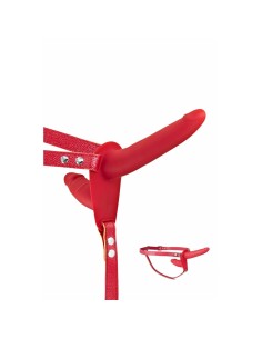 Gode ceinture Fetish Tentation Rouge 15,5 cm