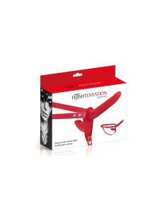 Gode ceinture Fetish Tentation Rouge 15,5 cm 2