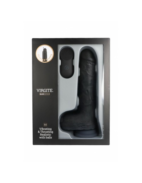 Gode réaliste Virgite R13 Noir 20 cm
