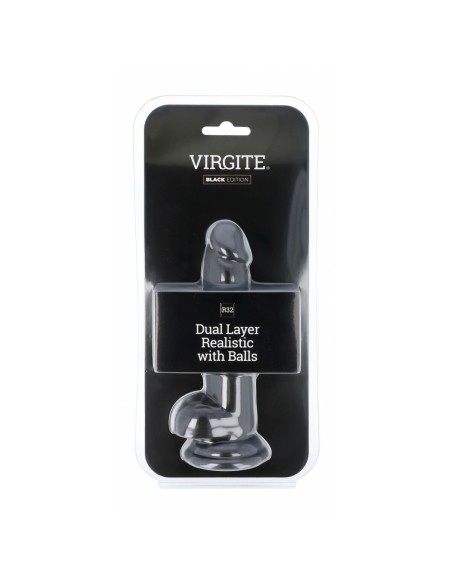 Gode réaliste Virgite R32 Noir 17 cm