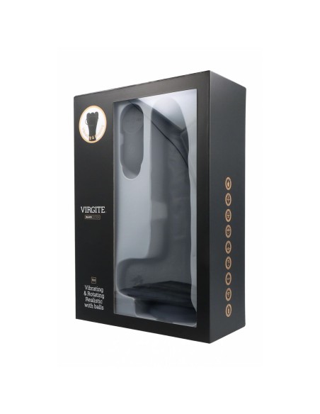 Gode réaliste Virgite R10 Noir 21 cm