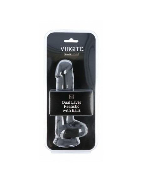 Gode réaliste Virgite R23 Noir 20 cm