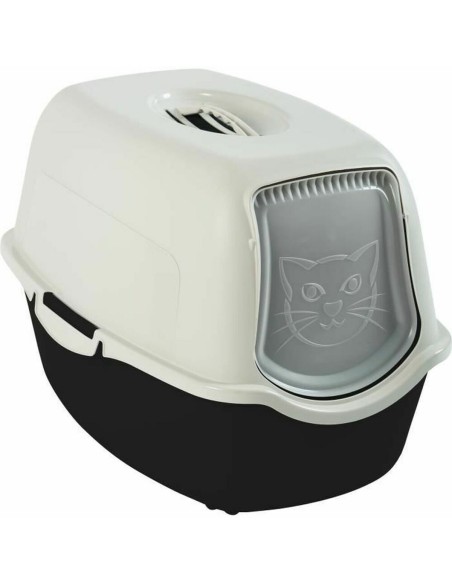Bac à litière pour chats Rotho My Pet BAILEY 56 x 28 x 39 cm Blanc/Noir