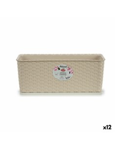Jardinière Stefanplast 15,5 x 13,5 x 38,5 cm Beige Plastique (12 Unités)