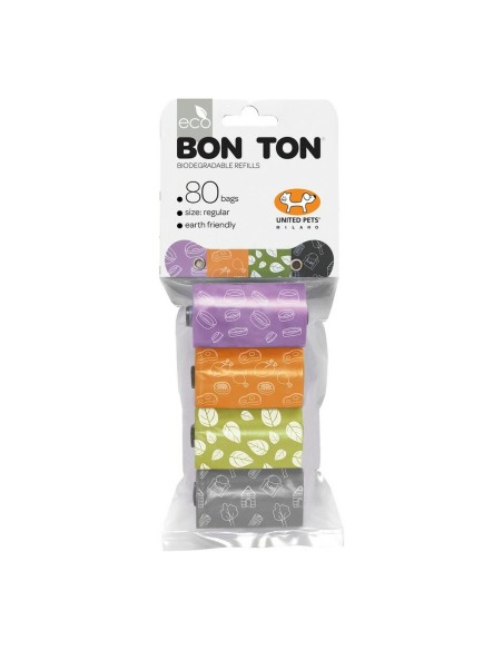 Sacs d'hygiène United Pets Bon Ton Regular Chien Assortiment de couleurs (4 x 20 uds)