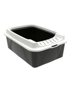 Bac à litière pour chats Rotho My Pet Bonnie Eco Blanc/Noir 57,2 x 39,3 x 20,9 cm