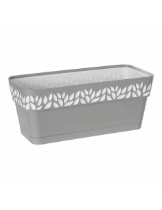 Jardinière Stefanplast Cloe Blanc Gris Plastique 13,3 x 12,3 x 29,3 cm (12 Unités) 2