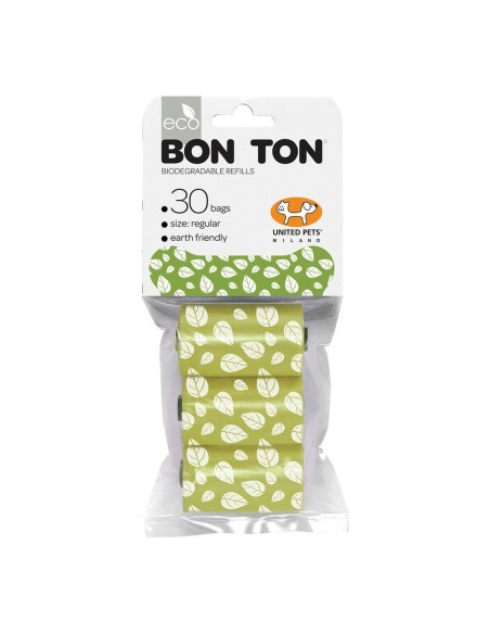 Sacs d'hygiène United Pets Bon Ton Regular Chien Vert (3 x 10 uds)