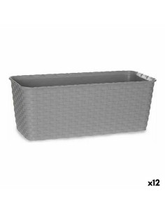 Jardinière Stefanplast 73660 Gris Plastique 13 x 11 x 29 cm (12 Unités)