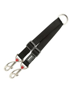 2 Accouplement pour laisse de chien Red Dingo Noir black (1.2 x 16.5-22 cm) (1,2 x 16.5-22 cm)