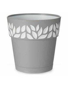 Pot auto-arrosant Stefanplast Gris 15 x 15 x 15 cm Blanc Plastique (12 Unités) 2