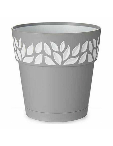 Pot auto-arrosant Stefanplast Gris 15 x 15 x 15 cm Blanc Plastique (12 Unités)