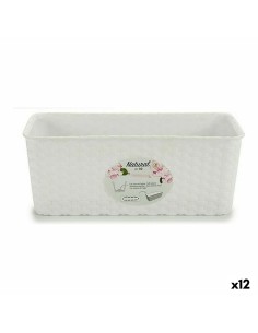 Jardinière Stefanplast Blanc Plastique 13 x 11 x 28,5 cm (12 Unités)