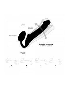 Gode Strap-on-me Semi-Realistic Noir XL 2
