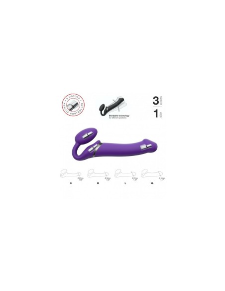Gode Strap-on-me Vibrating Remote Controlled 3 Motors Violet