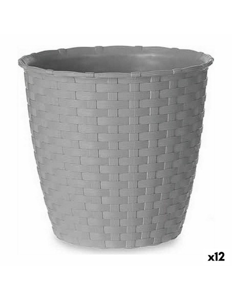 Pot Stefanplast Gris Plastique 14 x 13 x 14 cm (12 Unités)