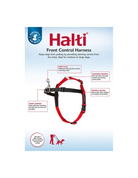 Harnais pour Chien Company of Animals Halti Noir/Rouge Taille M (58-86 cm)
