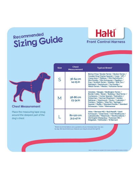 Harnais pour Chien Company of Animals Halti Noir/Rouge Taille M (58-86 cm)