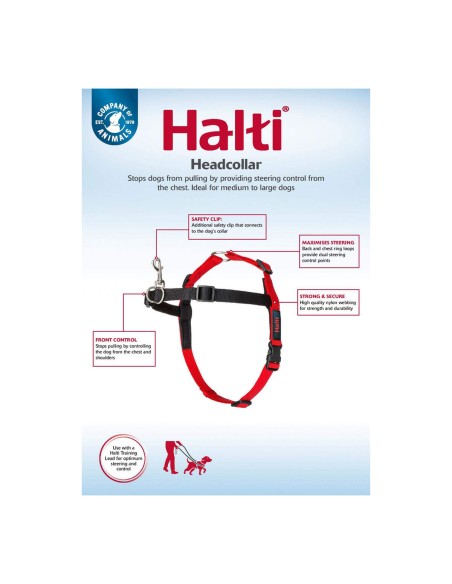 Harnais pour Chien Company of Animals Halti Noir/Rouge Taille S (36-64 cm)